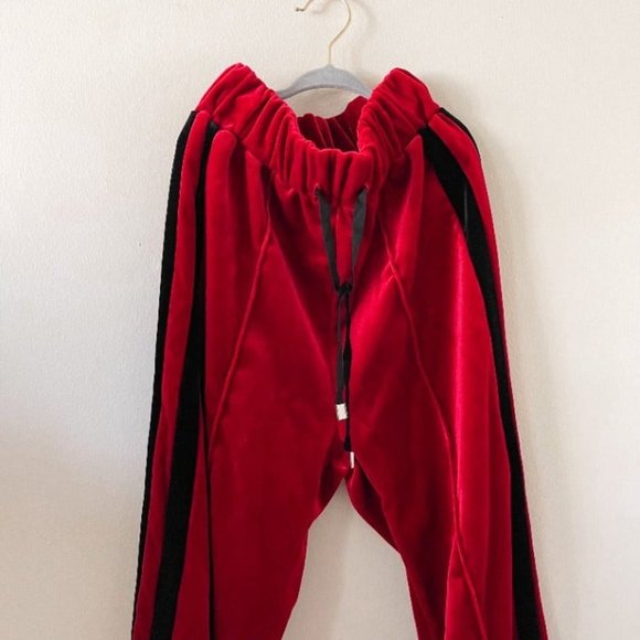 Storets Red Velvet Sideline Pants - Picture 3 of 7